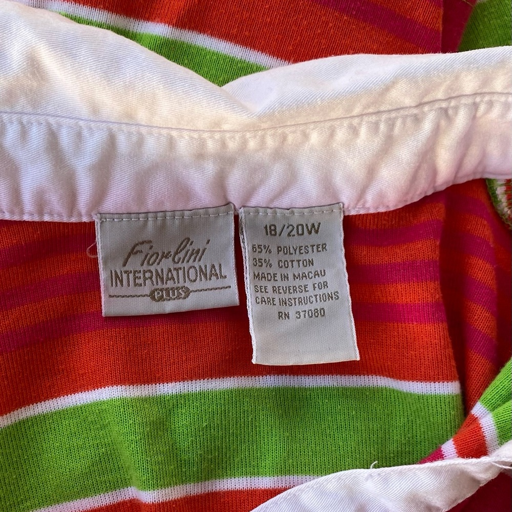 Fiorlini International Plus Women's Sleeveless Striped Top Size 18/20W - Picture 11 of 11